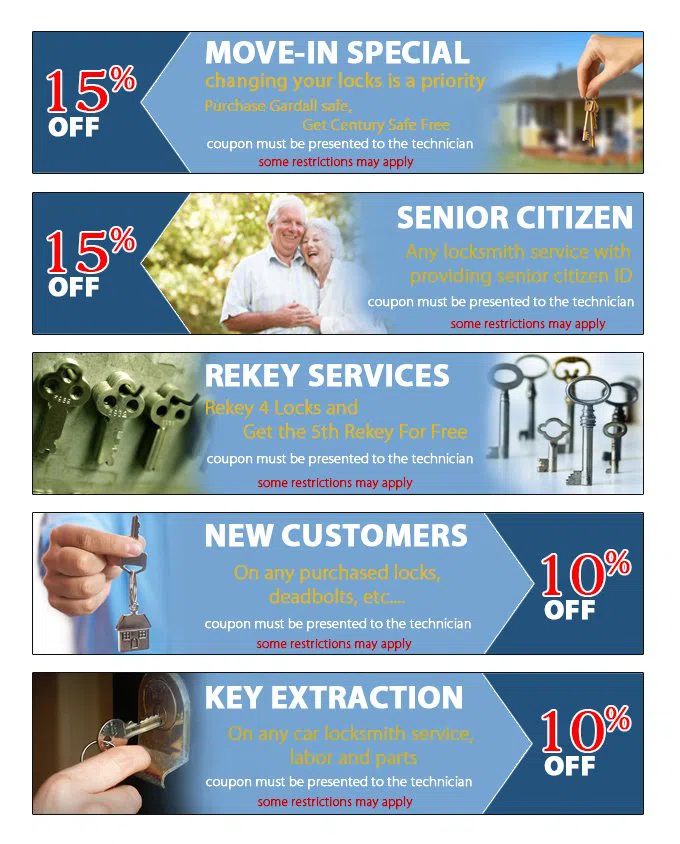 Castro Valley Locksmith Castro Valley, CA 510-404-0412 - coupon23-set-five
